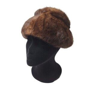 Vintage | Mink Fur Brown Unisex Winter Hat